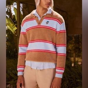 NWT Disney x Forever 21 Fuzzy Donald Duck Polo Shirt Sweater - Medium